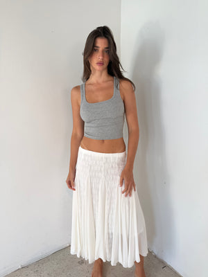 White Lace Maxi Skirt