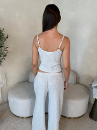 Grey Waffle Tank Top & Jogger Pants Set
