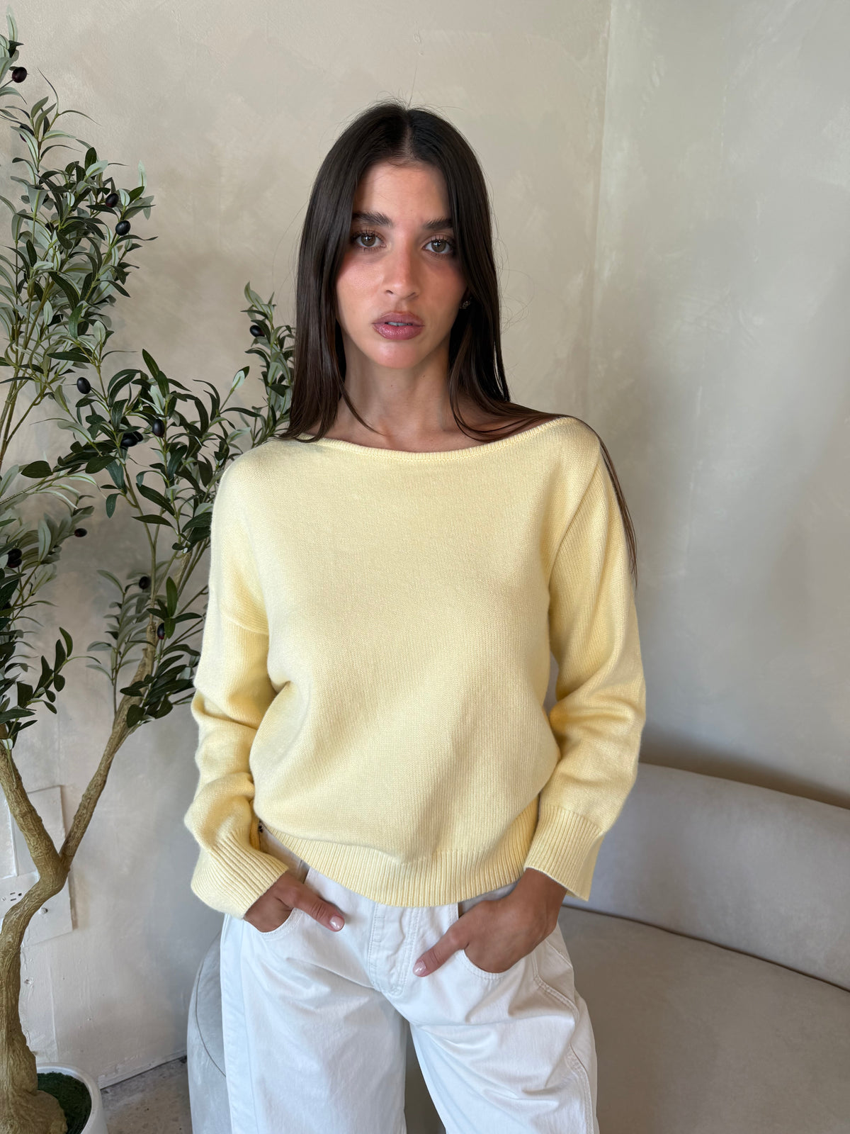 Butter Yellow LS Pullover
