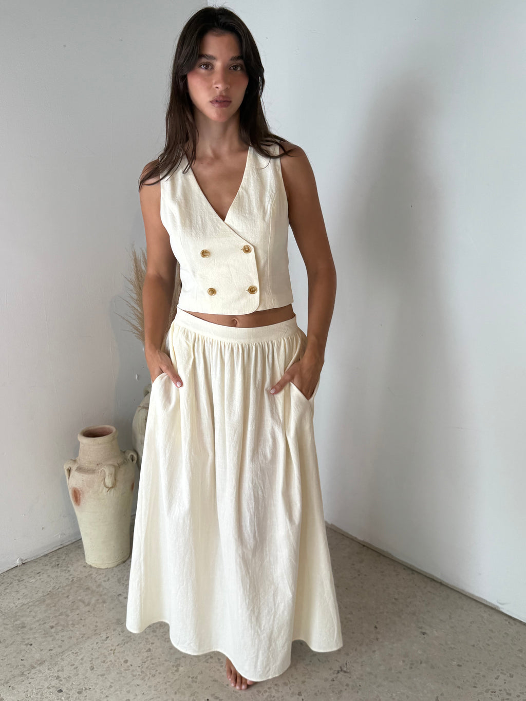 Vest Top & Skirt Set