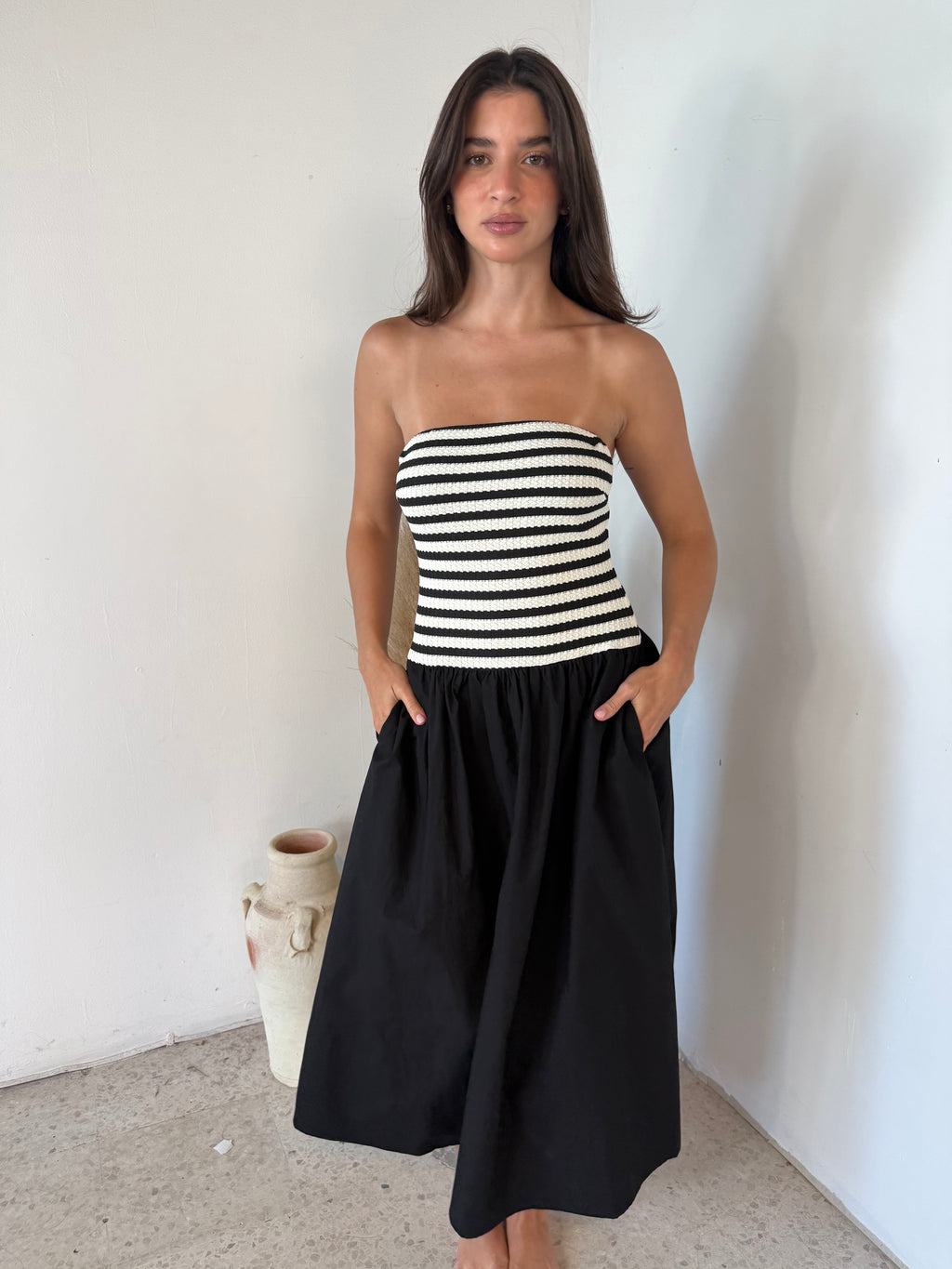 Stripe Tube Maxi Dress