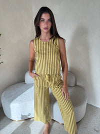 Stripe Denim 2pc Set