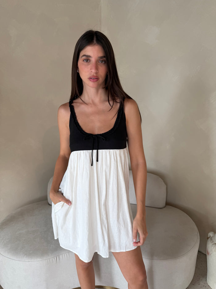 Two Tone Ruffle Dress