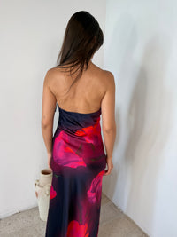 Plum Rose Satin Dress