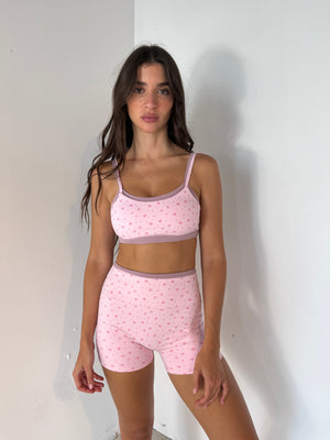 Pink Ditsy Floral Active Set
