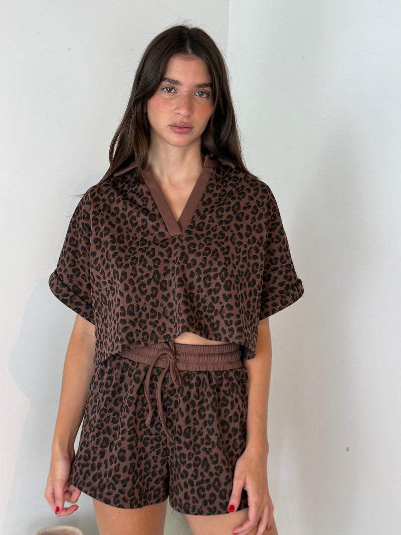 Leopard SS Top & Short Set