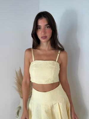 Bonding Lace Crop Top And Midi Skirt Set