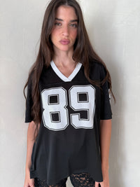 Black 89 Graphic Mesh Tee