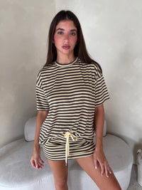 Stripe SS Top & Skirt Set