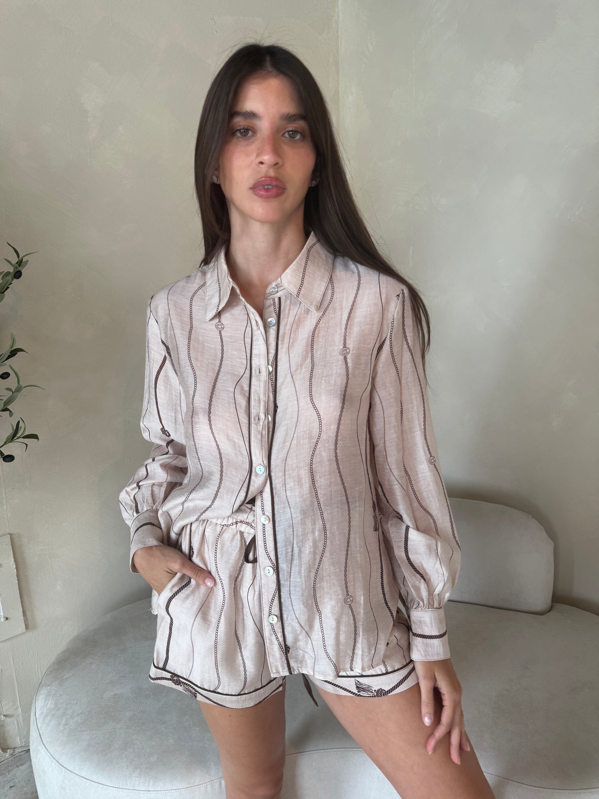 Wavy Striped LS Set