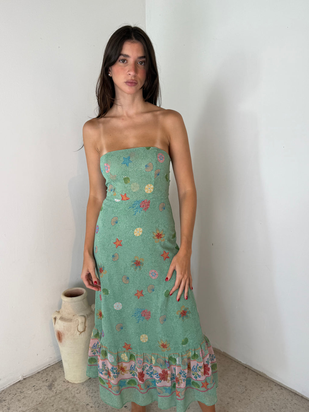 Summer Printed Tube Dress