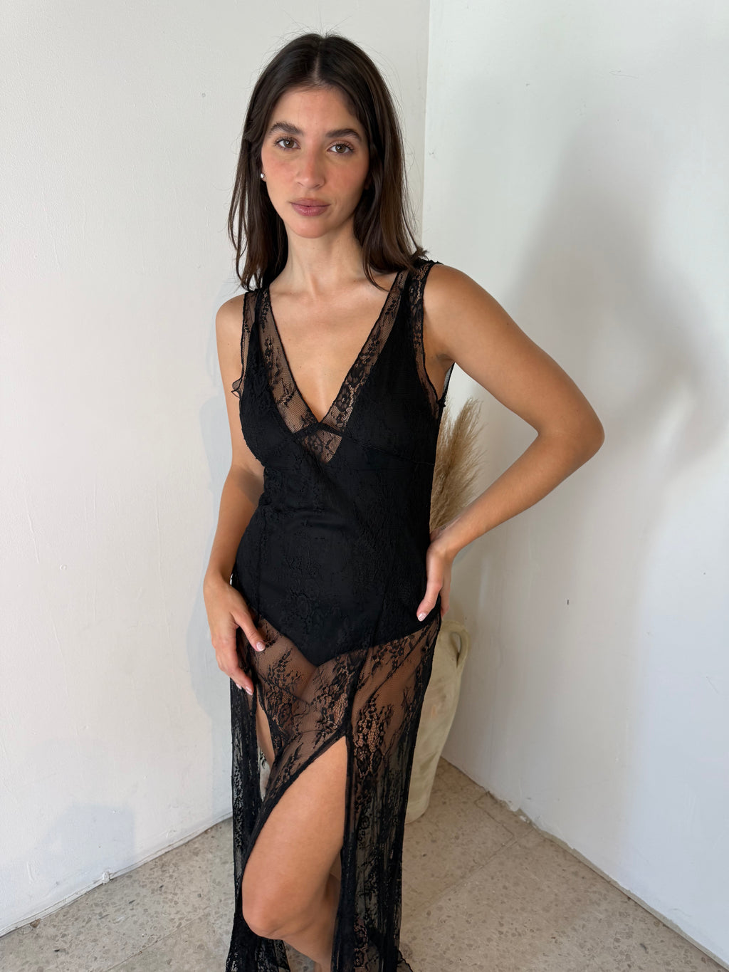 Lace Dress & Bodysuit Set