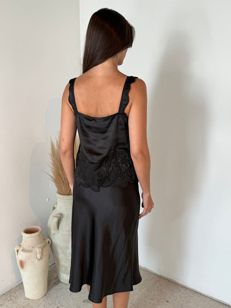 Satin Midi Skirt