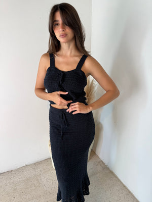 Navy Knit Set