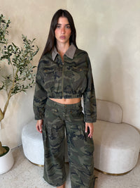 Camo Denim LS Jacket & Pant Set