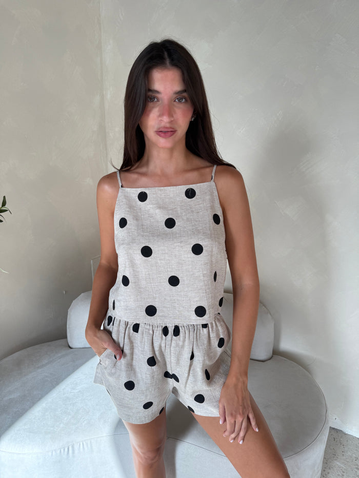Polka Top & Short Set