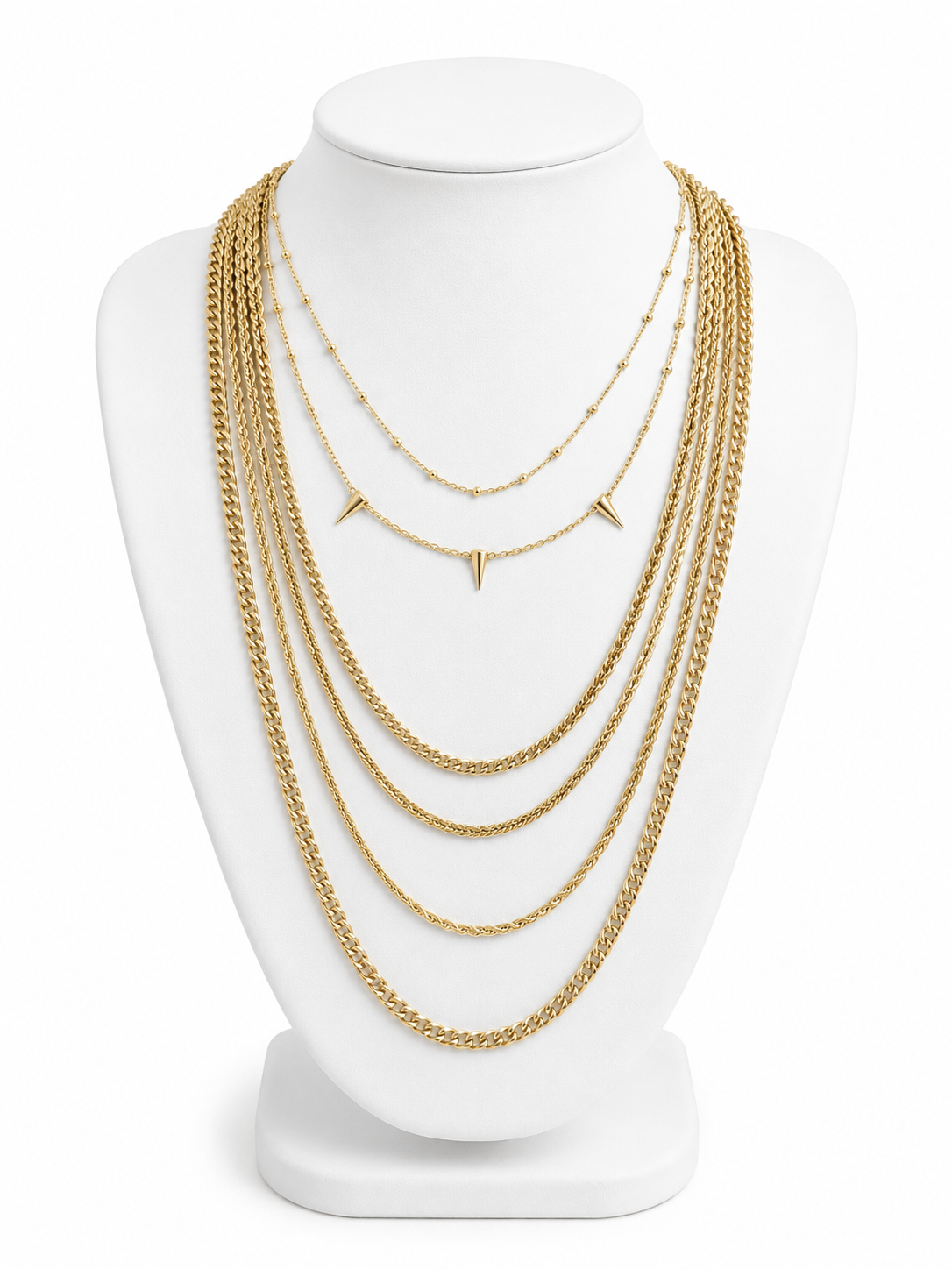 Gold Spike Chain Necklace
