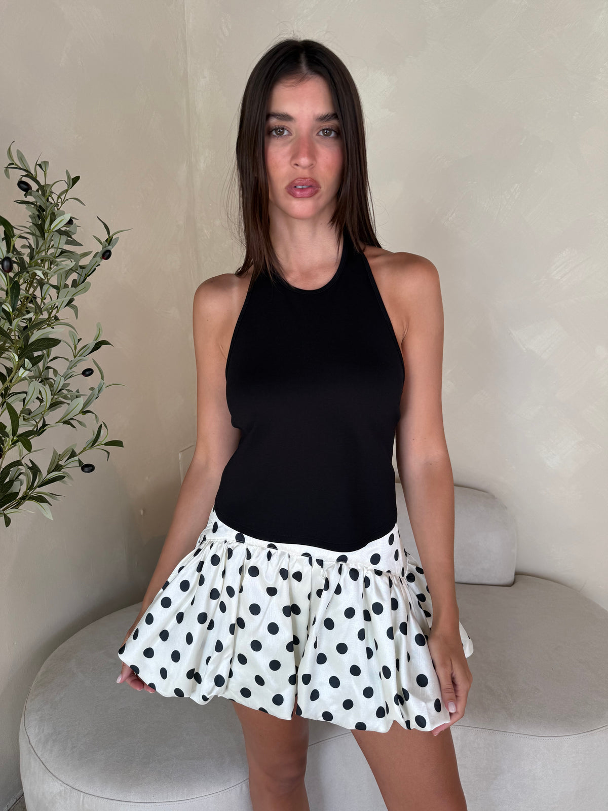 Polka Dot Bubble Skort