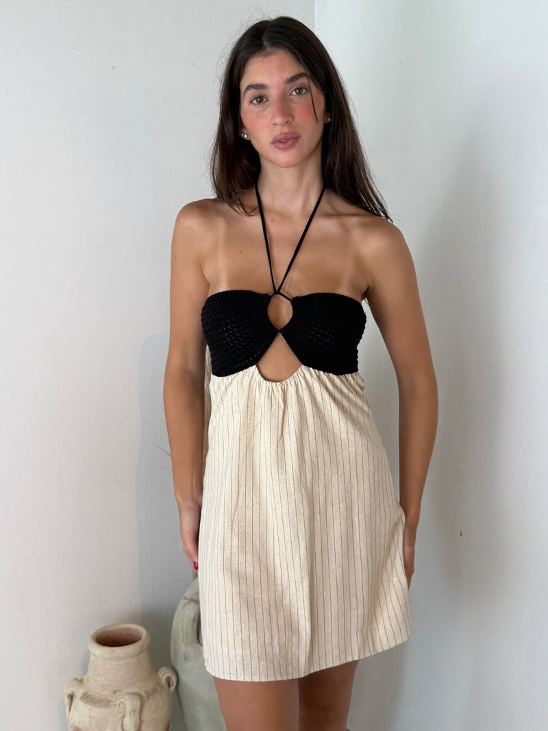 Stripe Crochet Dress