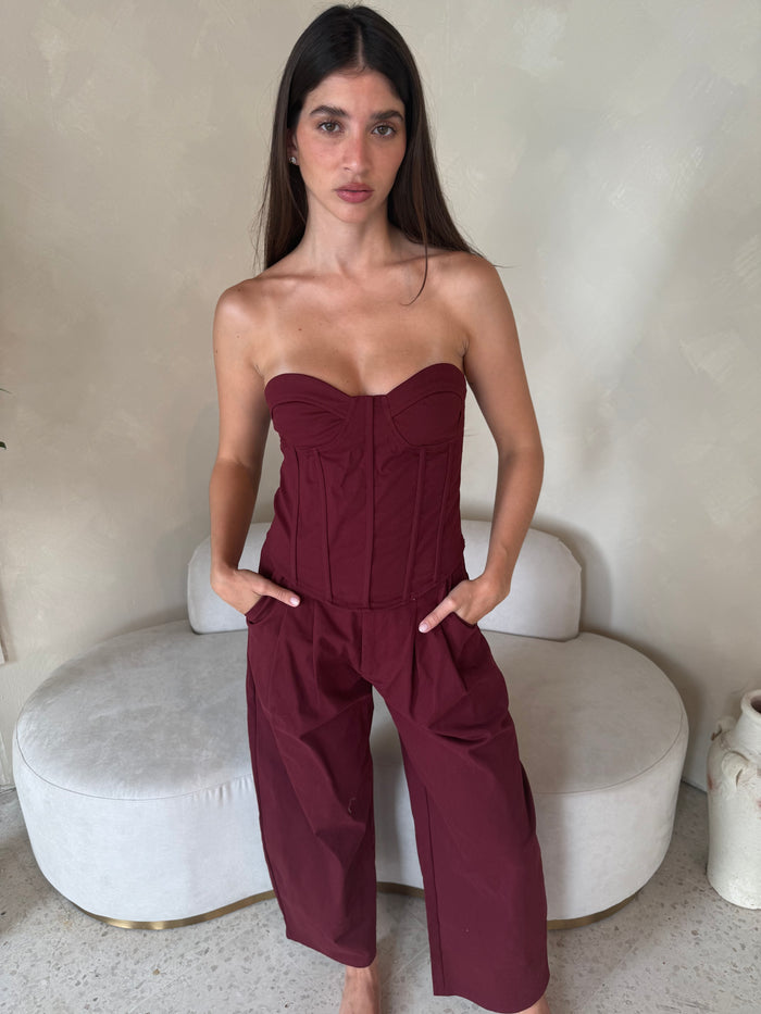 Corset Top & Barrel Pant Set