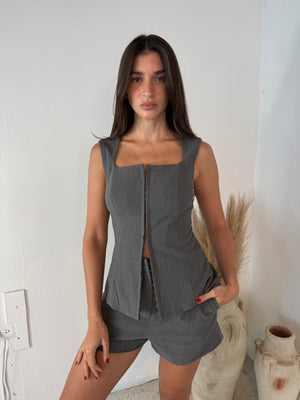 Square Neck Top & Short Set