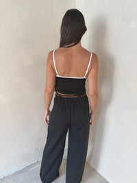 Black Belted Trousers