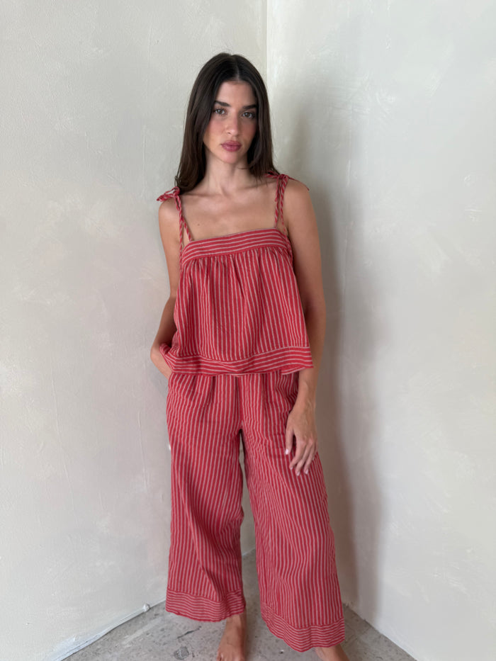 Stripe Top & Pant Set