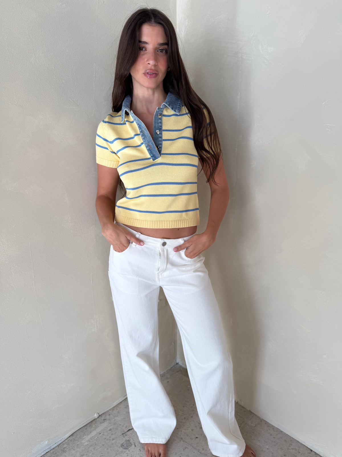 Wide White Jeans