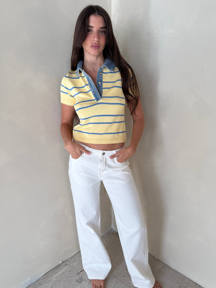 Wide White Jeans