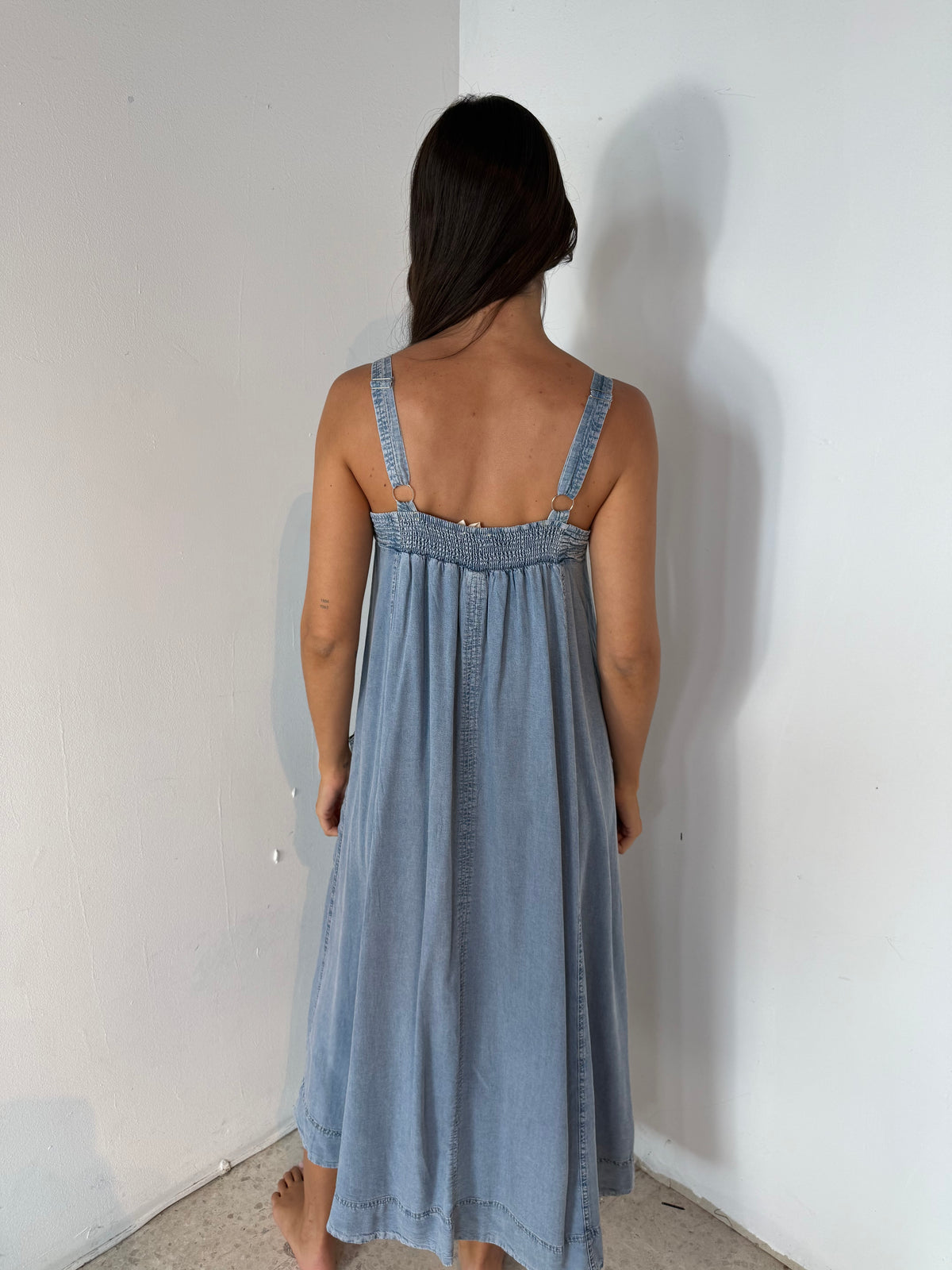 Denim Stitch Detail Dress