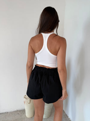 High Waisted Drawstring Shorts