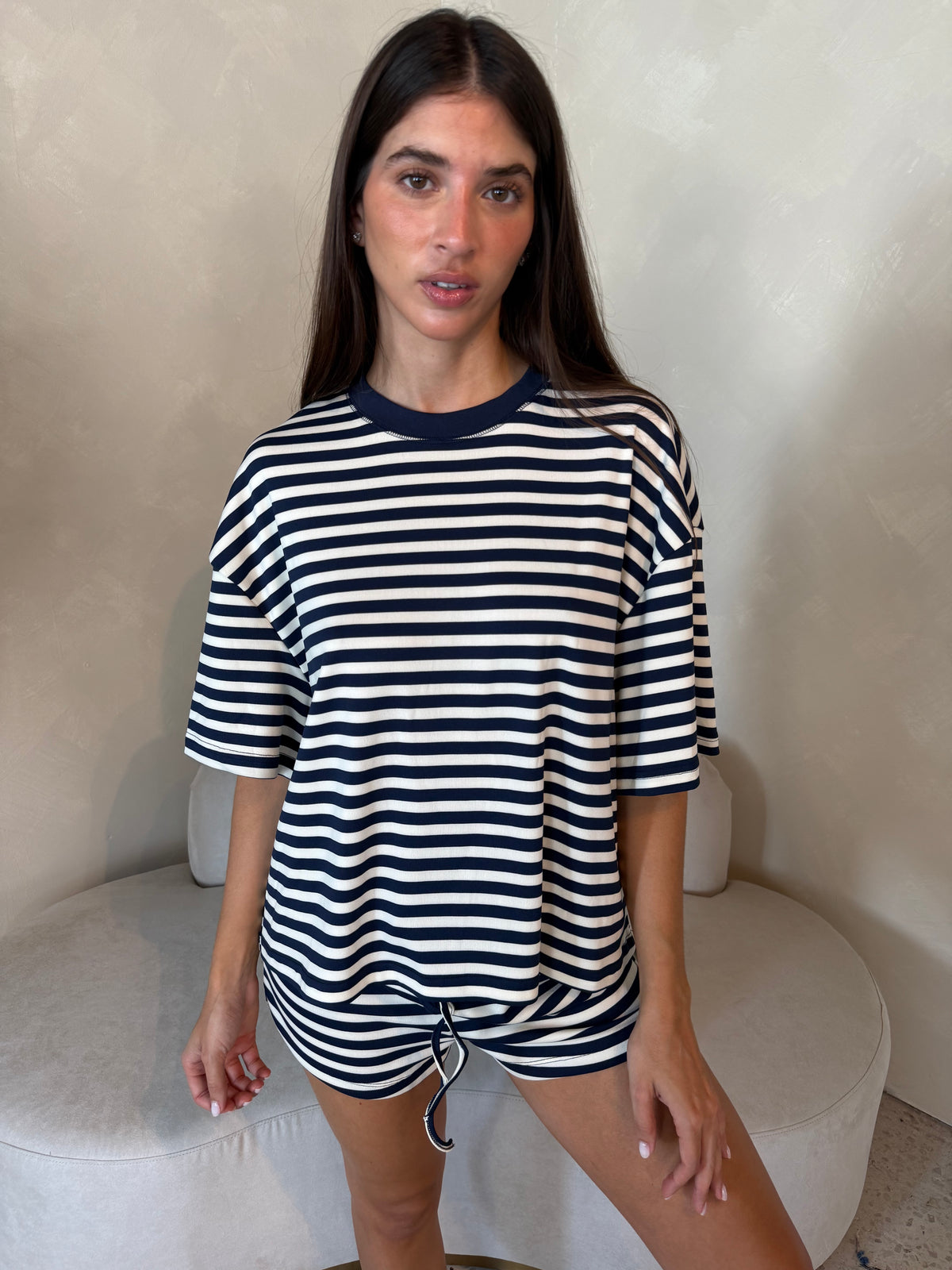 Stripe SS Tee & Short Set
