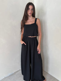 Black Bubble Top & Pant Set