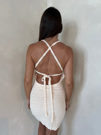 Cream Crochet Mini Dress