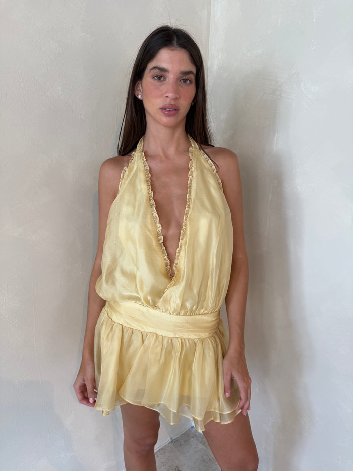 Butter Open Back Mini Dress