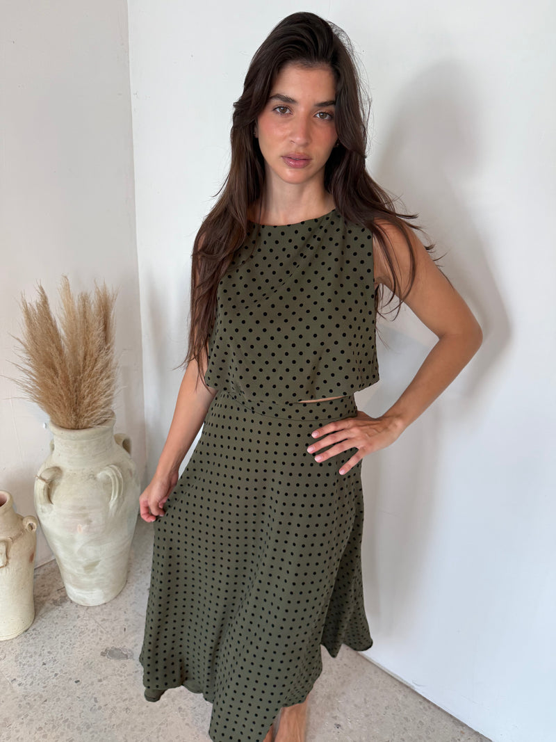 Olive Polka Set