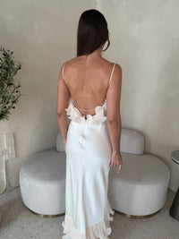 Satin Ruffle Dress