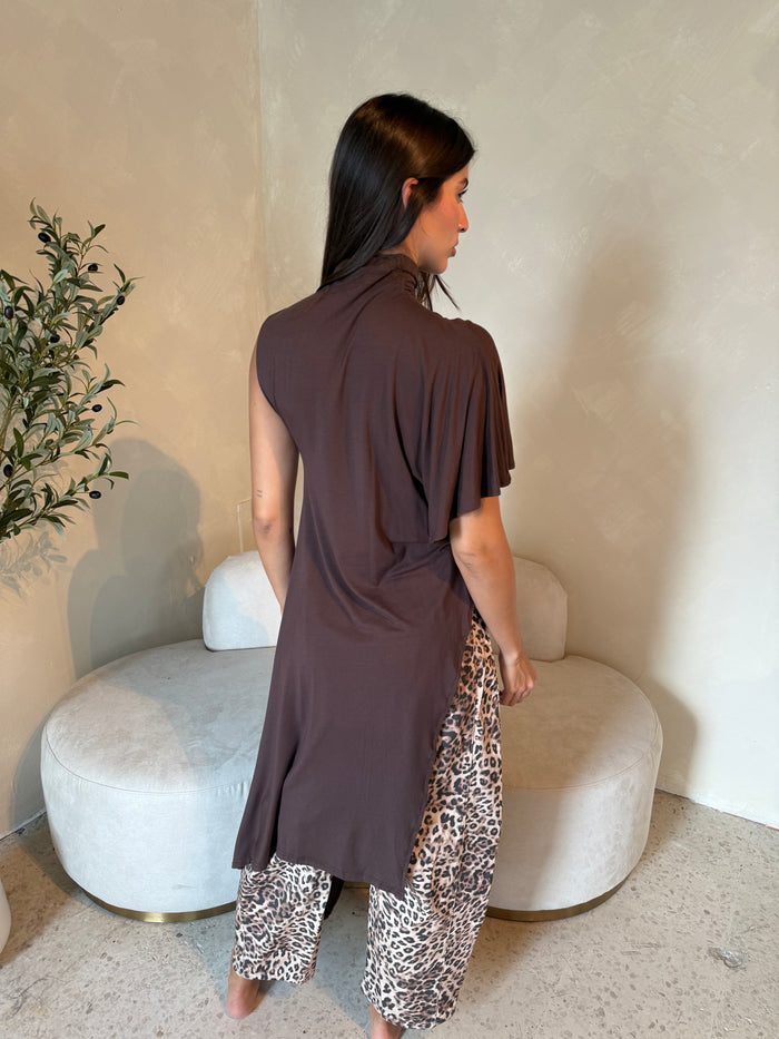 Hi Neck Asymmetric Top