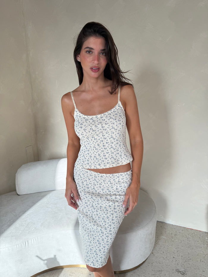 Ditsy Floral Cami & Skirt Set