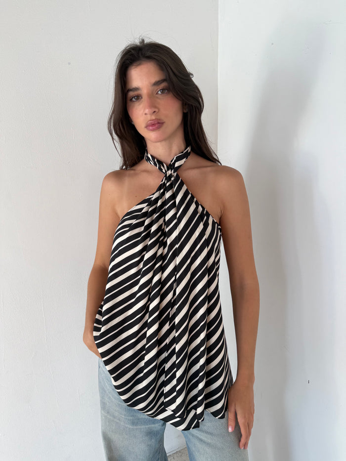 Stripe Halter Top