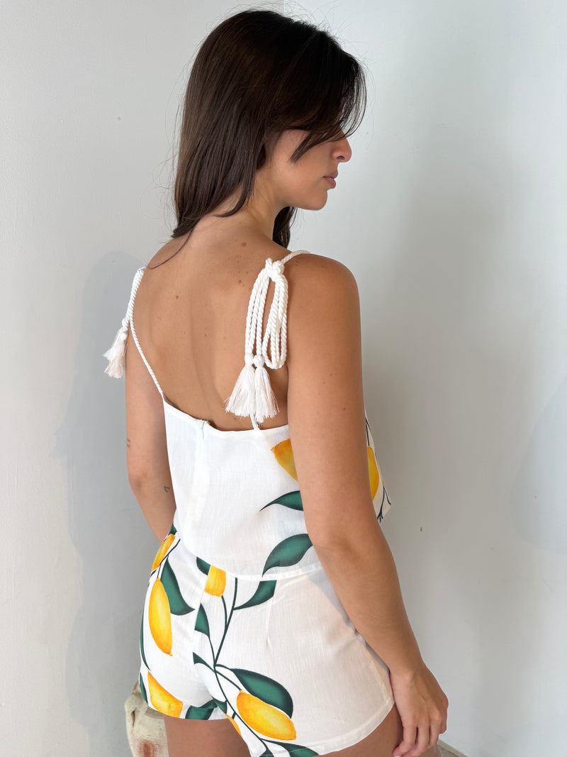 Lemon Tie Top & Short Set