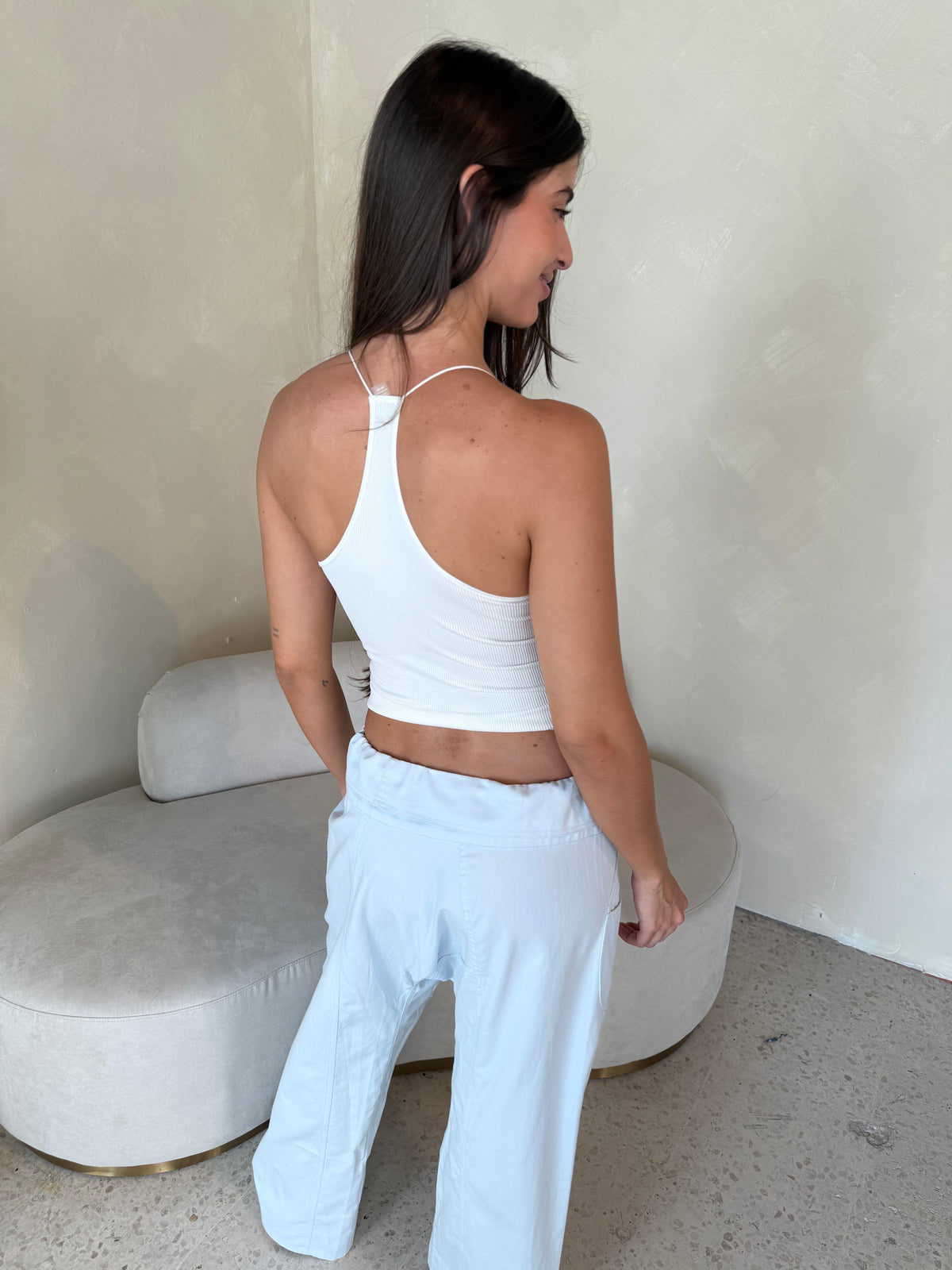 Sky Blue Foldover Pants
