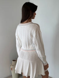 Varsity Crop Sweater & Skirt Set