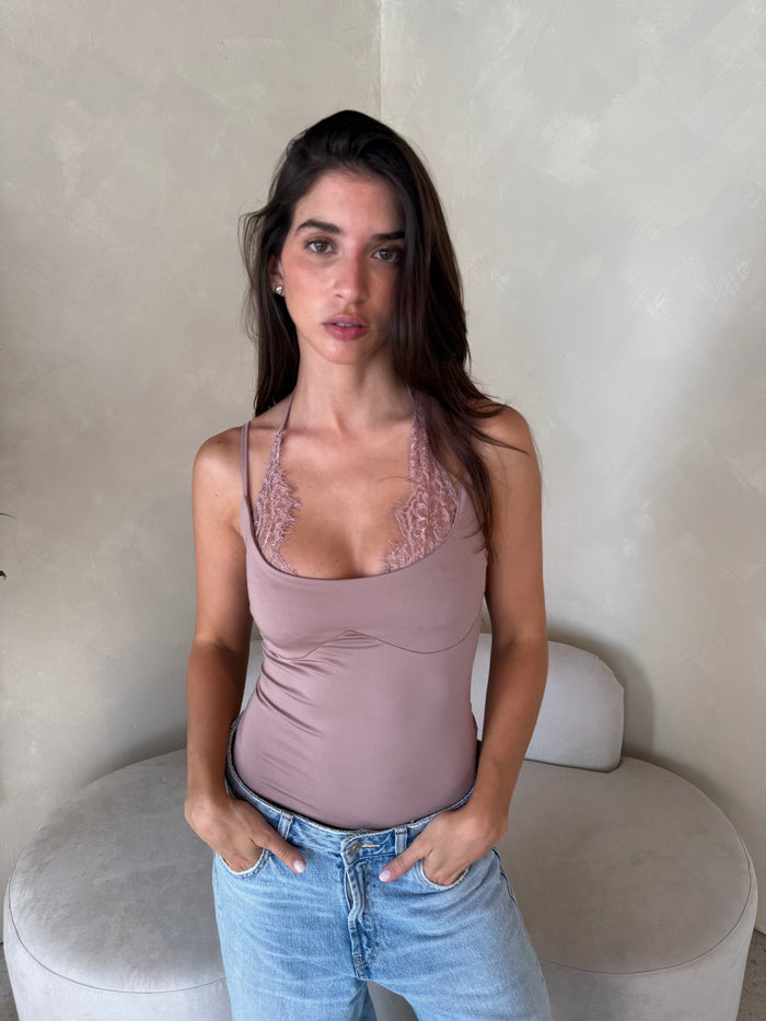 Mauve Lace Bodysuit