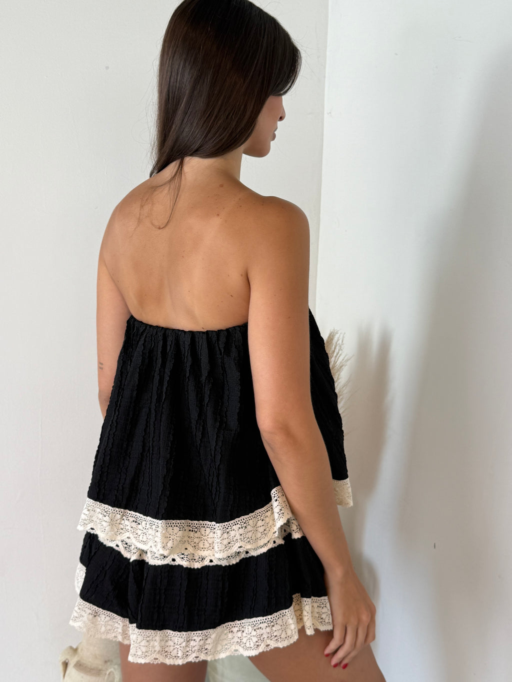 Tube Romper Lace Trim