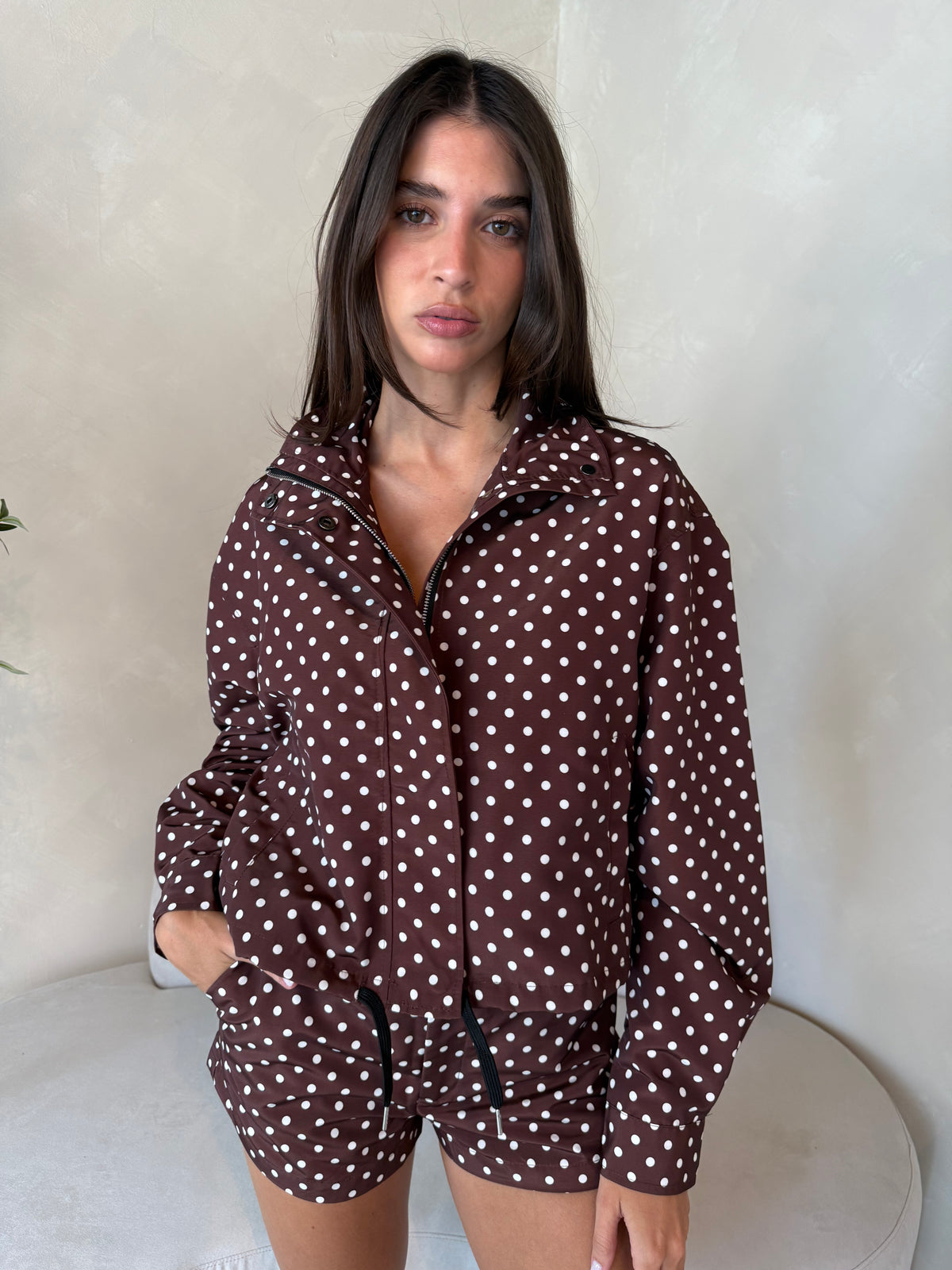 Polka Jacket & Short Set
