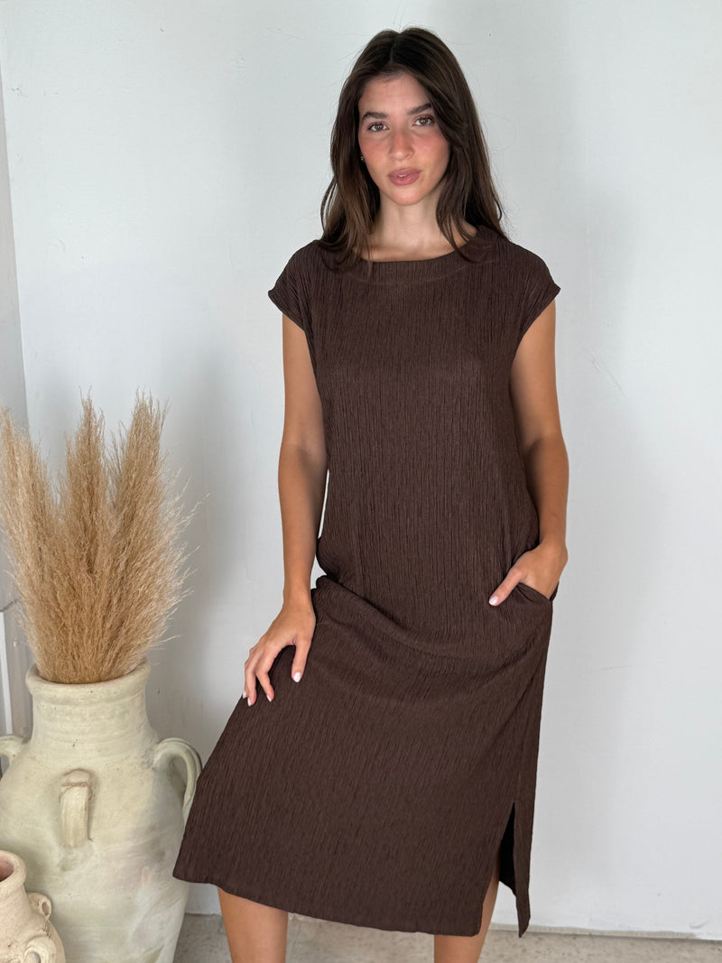 Brown Texture Dress