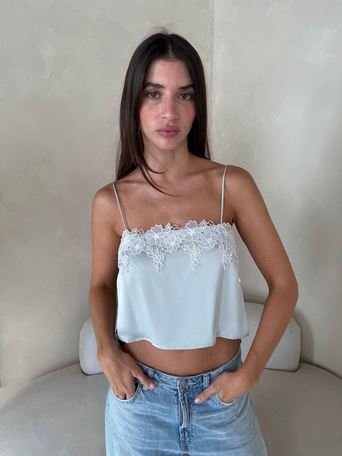 Mint Strappy Top