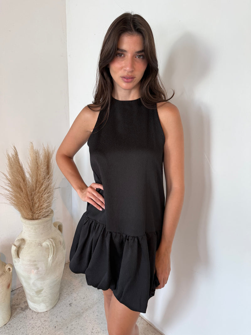 Hammered Satin Bubble Dress