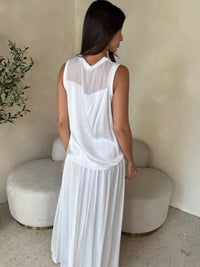 Chiffon Contrast Top & Skirt Set